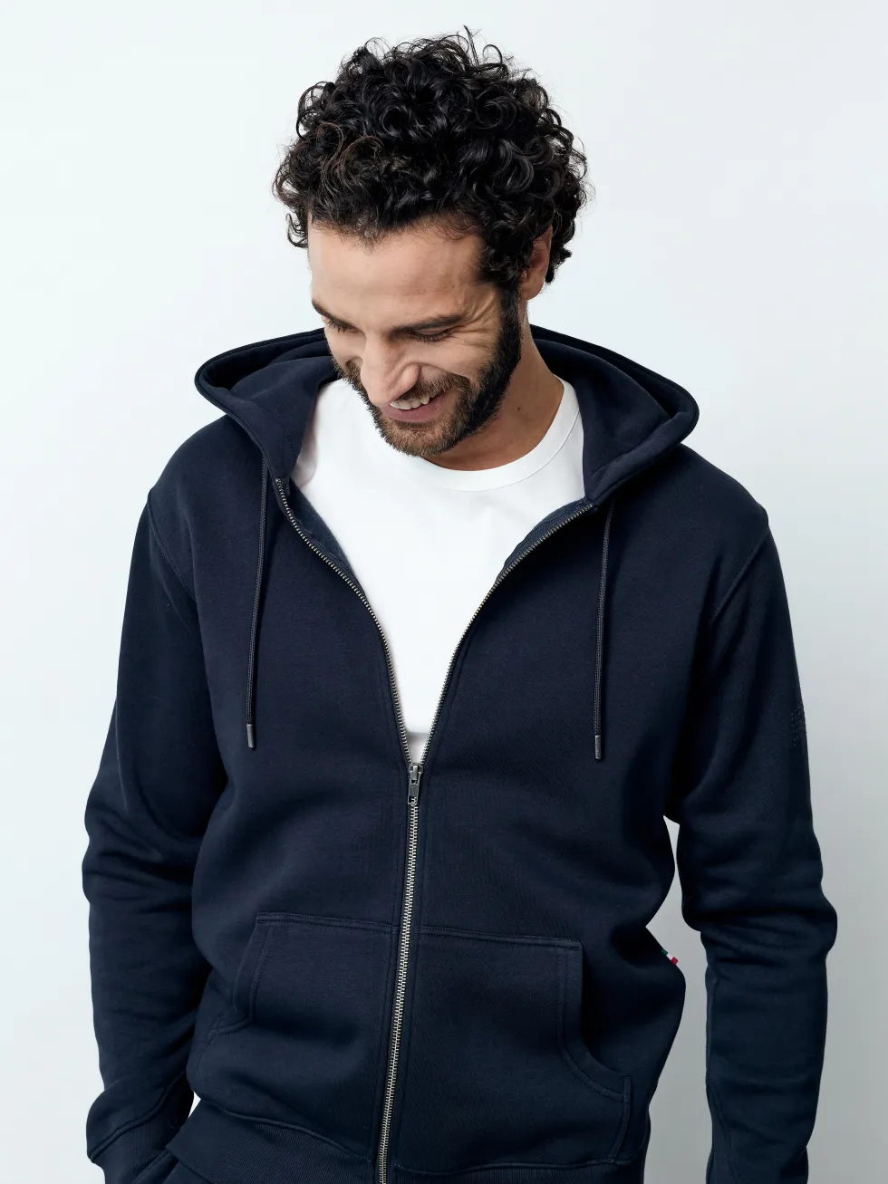 PAOLO - Langarm Herren Kapuzenjacke, gestrickt